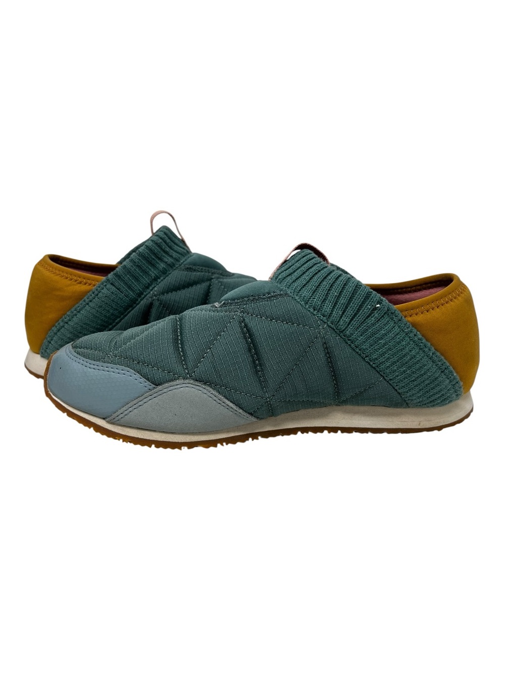 Teva Quilted Slip-On in Teal with Mustard and Pink Accents - Picture 3 of 9